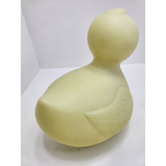 Vintage Prestige Giant 9" Tall 10" Long Pale Yellow Rubber Duck - Picture 4 of 11